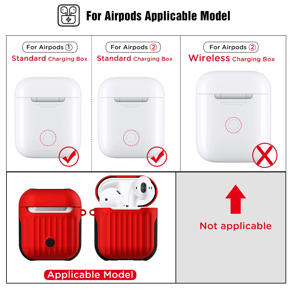 Чехол для наушников Apple Airpods 1 силиконовый чехол 2 проводной зарядки