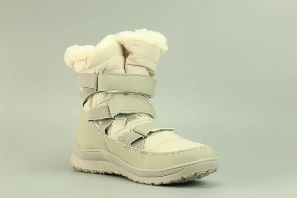 Настоящая фотография, теплые женские ботильоны высокого качества г. Новые Нескользящие женские зимние ботинки с тремя пуговицами теплая обувь из плюша и бархата