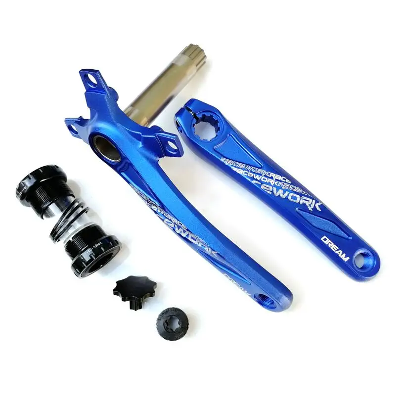 With BB Набор велосипедных кривошипов RACEWORK 104 BCD MTB велосипедный Crandset алюминиевый сплав с нижней рукояткой 172,5 мм Аксессуары для велосипеда - Цвет: With BB