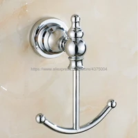 polished chrome wall hooks racksclothes hanger metal towel coatrobe hookbathroom accessories nba907