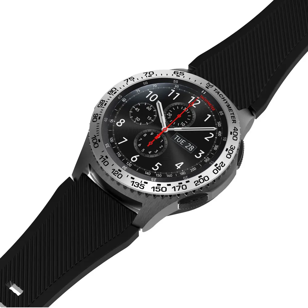 Для samsung Galaxy 46 мм/gear S3 Frontier силиконовый ремешок для часов 22 мм сменный ремешок для часов с кольцом защитный чехол для Galaxy 46 мм