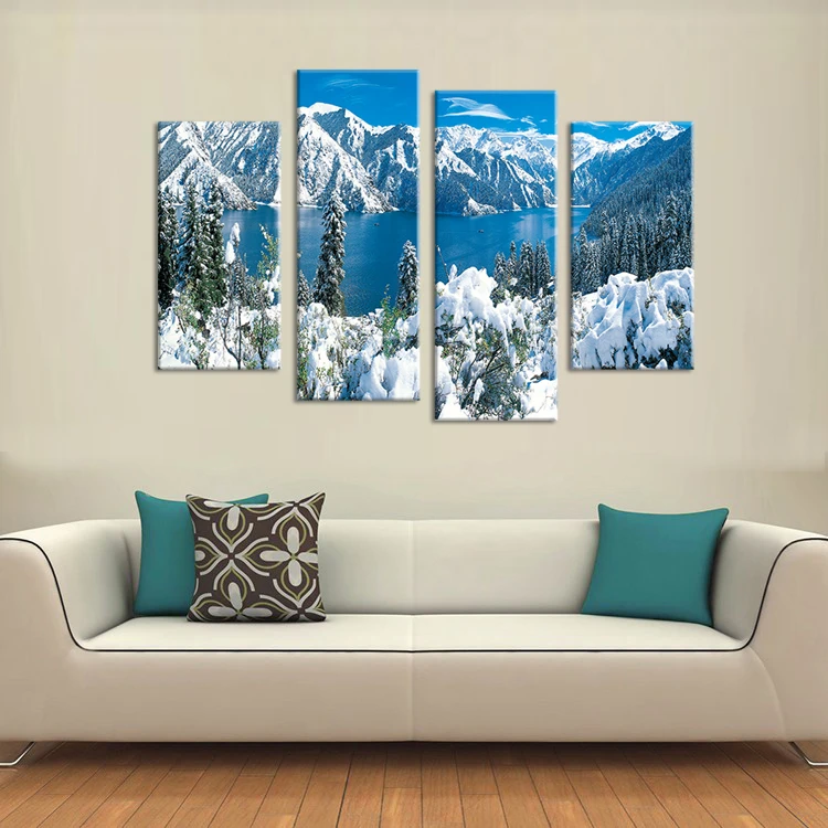 Картина Настенная Красивые горы и Озеры 4 шт.|the paintings|canvas wall paintingswall painting |