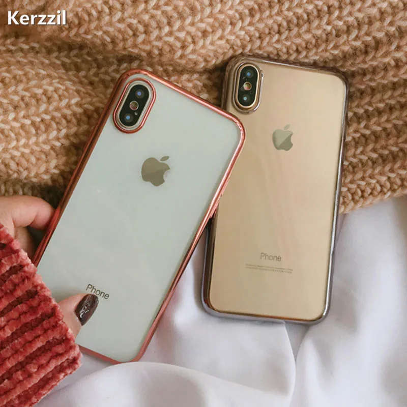 Силиконовый прозрачный мягкий чехол Kerzzil для iPhone X 10 6 S s 6Plus 6splus чехлы 7 8 8Plus тонкий