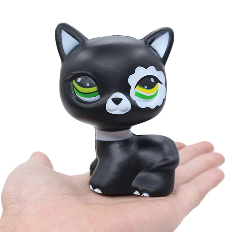 Kawaii Black Kitty Cat Мягкий имитационный хлеб Ароматические игрушки для снятия стресса для маленьких детей вечерние подарки на Рождество 11x7x6 см