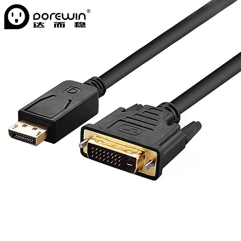 Dorewin DP к кабель DVI 24 + 1 DisplayPort мужчина мужской Высокое разрешение конвертер для