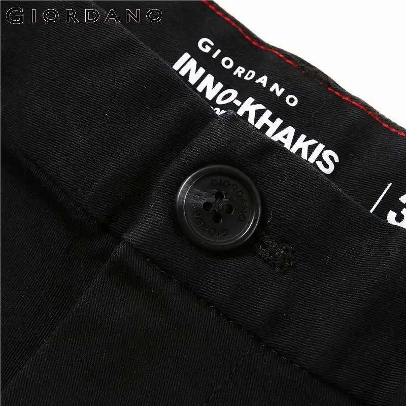 Giordano мужские брюки эластичные средней высоты с застежкой-молнией на пуговицах