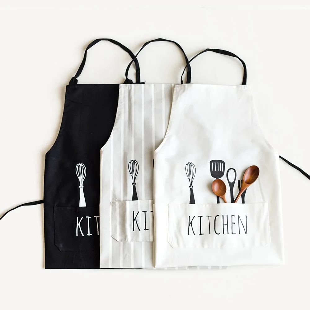 Модный кухонный хлопковый фартук с защитой от загрязнений для женщин и мужчин