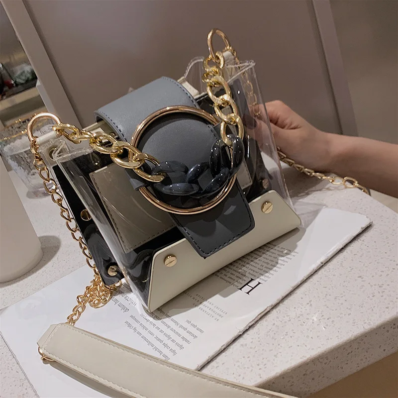 Прозрачная Желейная корзина сумка 2019 летняя Новая высококачественная женская