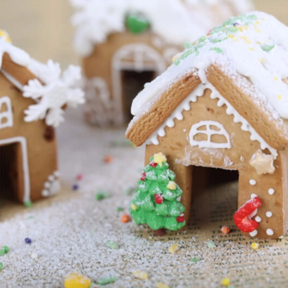3 шт. Рождественский домик для имбиря набор печенья форма из нержавеющей
