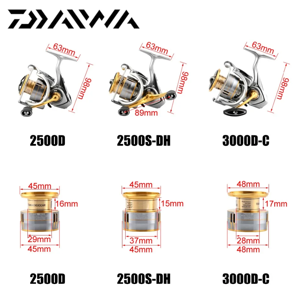 18 Новое поступление DAIWA FREAMS LT 2500S XH DH 2500D 3000D C 4000D CXH спиннинговая Рыболовная катушка