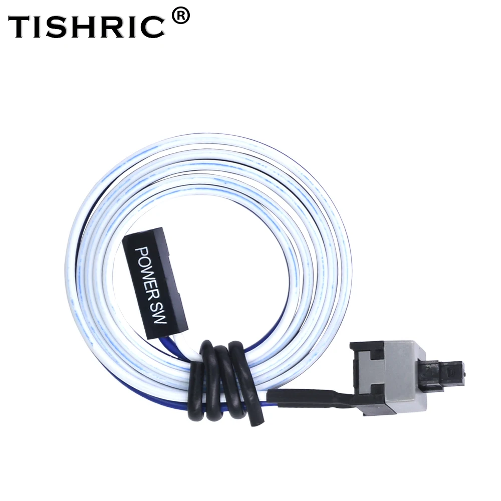 

TISIRIC 2018 10pcs 50cm Host Motherboard Computer PC Power Switch button SW On/OFF Cable Reset Adapter Cord Mining Miner
