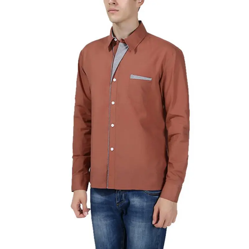 color 8 LAAMEI модный бренд Camisa Masculina рубашка с длинным рукавом мужская Корейская приталенная дизайнерская официальная повседневная мужская рубашка размера плюс - Цвет: color 8