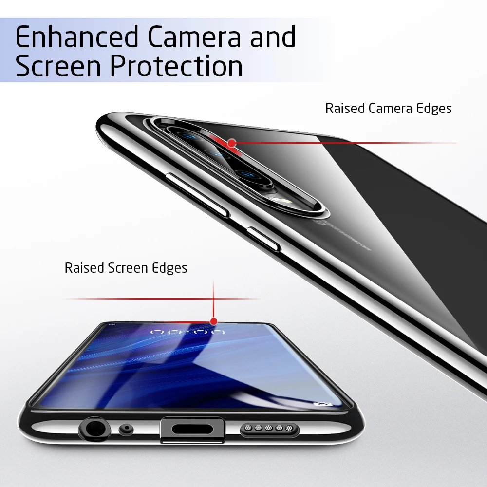 Чехол ESR для huawei P30 P30 Pro, Ультратонкий чехол, роскошный мягкий чехол из ТПУ с рамкой, прозрачный чехол-бампер для huawei P30 P30 Pro
