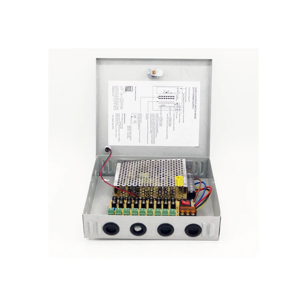 DC12V5A9CH Светодиодный CCTV переключатель питания 60 Вт безопасности/адаптер питания 110 В/220 В