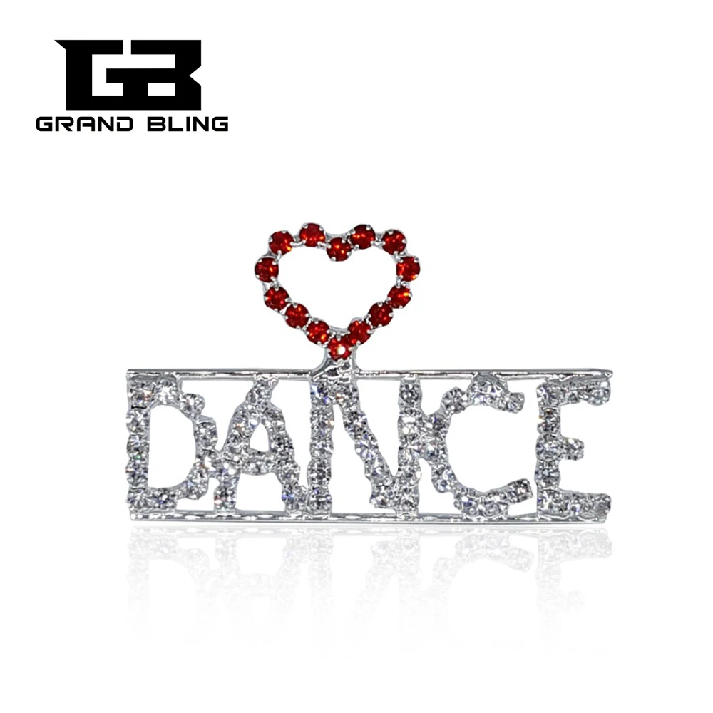 Великолепные блестящие ювелирные изделия ручной работы брошь в виде слова LOVE DANCE