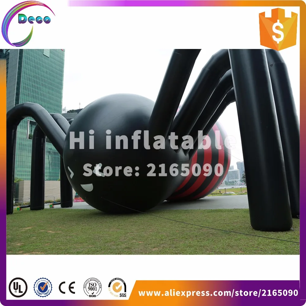 20 м в ширину горячая Распродажа смешная черная надувная модель паука для