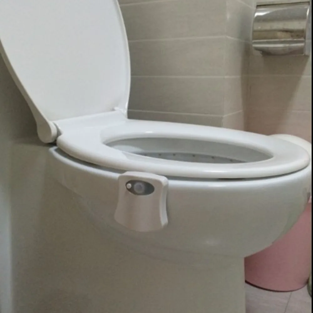 Креативный ночной Светильник для туалета для дома, Toliet, для ванной комнаты, автоматический датчик движения, светильник для сидения, ночник с 8 сменами цветов