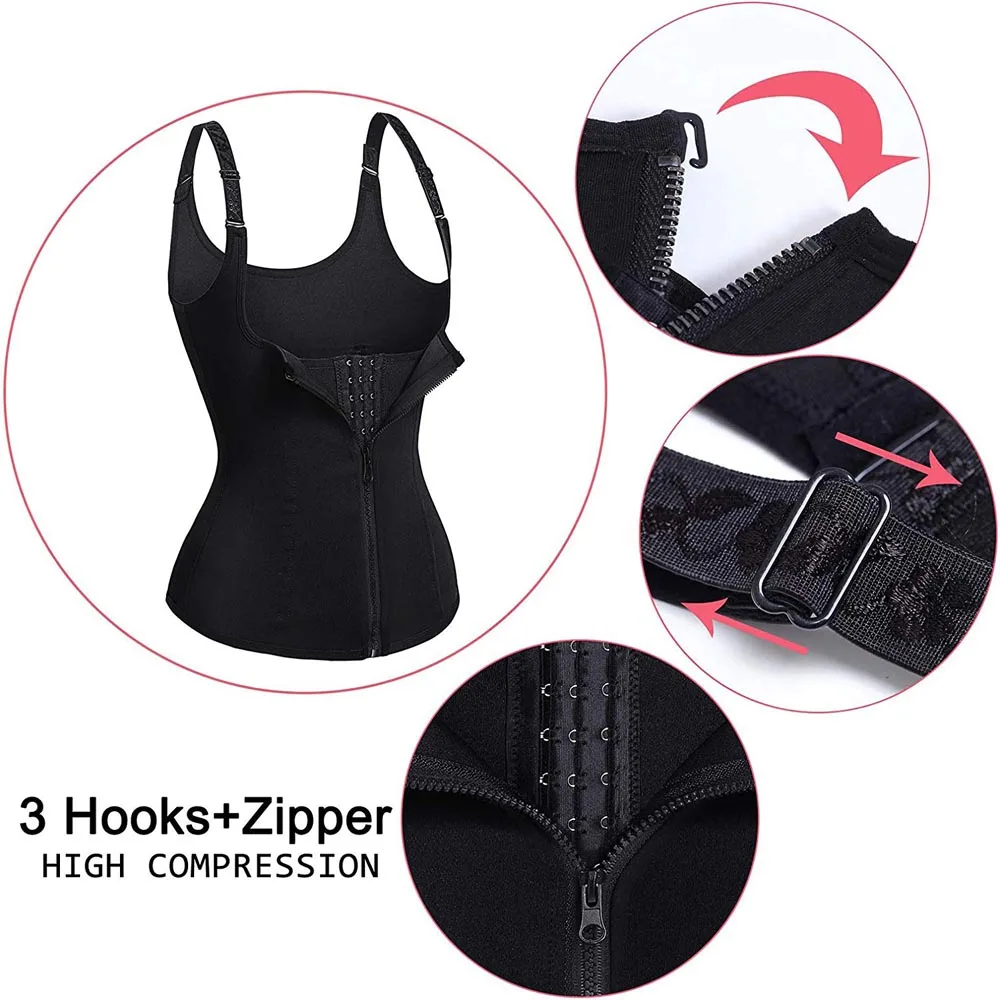 Lover Красота женская обувь на застежке-молнии крюк Body Shaper размера плюс талии тренер жилет корсет для похудения грудью приталенное, Корректирующее