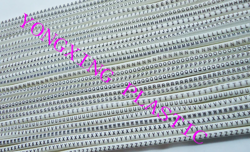 

520PCS/lot EC-3 6mm2 cable marker digital number ABCDEFGHIJKLMNOPQRSTUVWXYZ each 50PCS