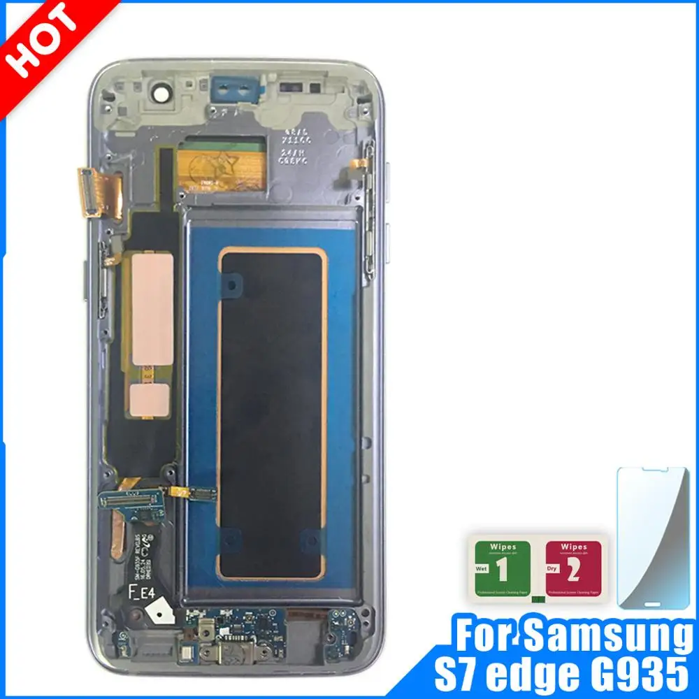 Супер AMOLED для SAMSUNG Galaxy s7 edge G935 G935F ЖК дисплей дигитайзер сенсорный экран Замена с