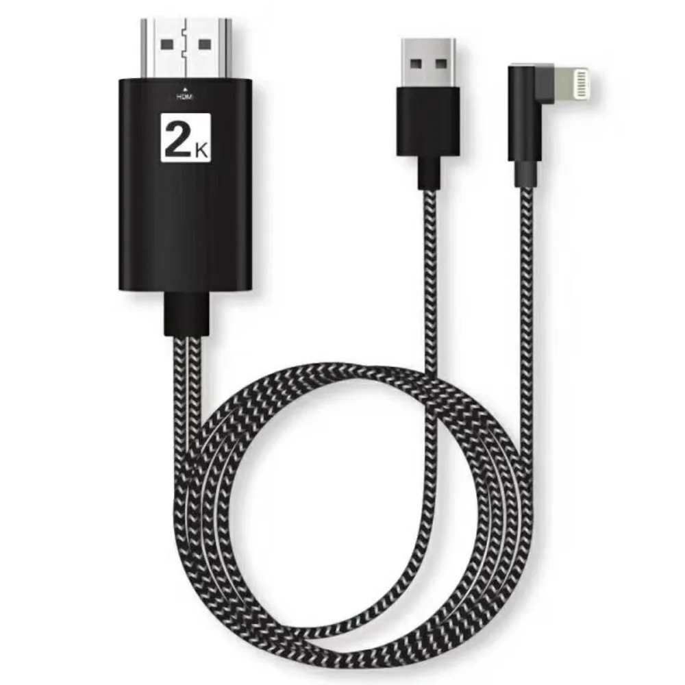 GREATLINK PLAY Cable For Lightning to HDMI Adapter USB Cable HDMI 1080P Audio Adapter Smart Converter Cable for iPhone X 8 7 6 5