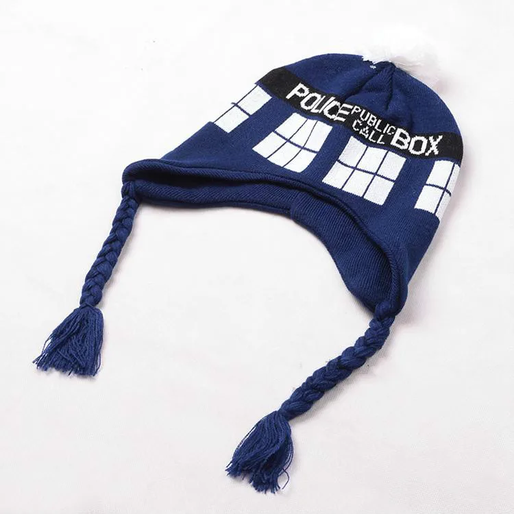Женский вязаный костюм для косплея Dr Doctor Who синий теплый шарф в полоску 8 дюймов