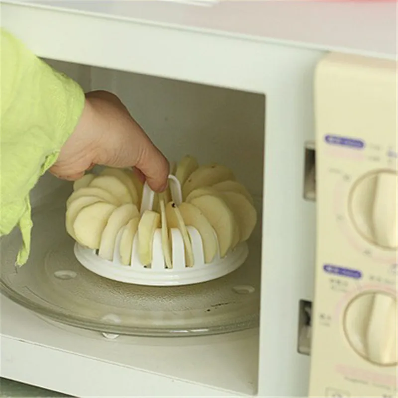 DIY корейский СВЧ жареные картофельные чипсы Набор для ломтерезки картофеля