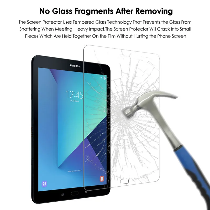 Qosea 9H Tempered Glass For Sumsung Galaxy Tab S3 9.7&quot Clear Protective Film Explosion-proof Screen Protector | Мобильные