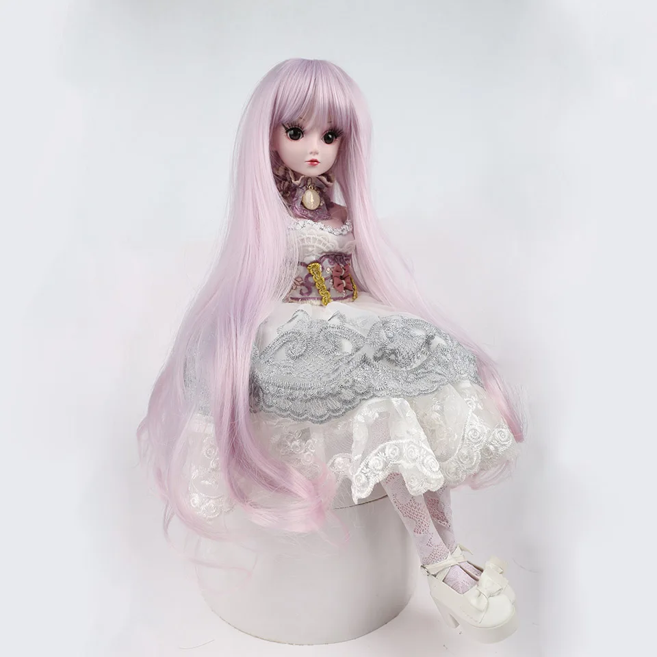 Allaosify длинные прямые BJD парик термостойкие синтетические поддельные волосы куклы