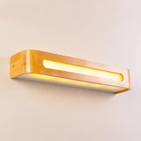 chinese style modern led wall lamp with oak woodenacrylic lampshadeliving roombathroombedroomcorridor indoor wall sconces