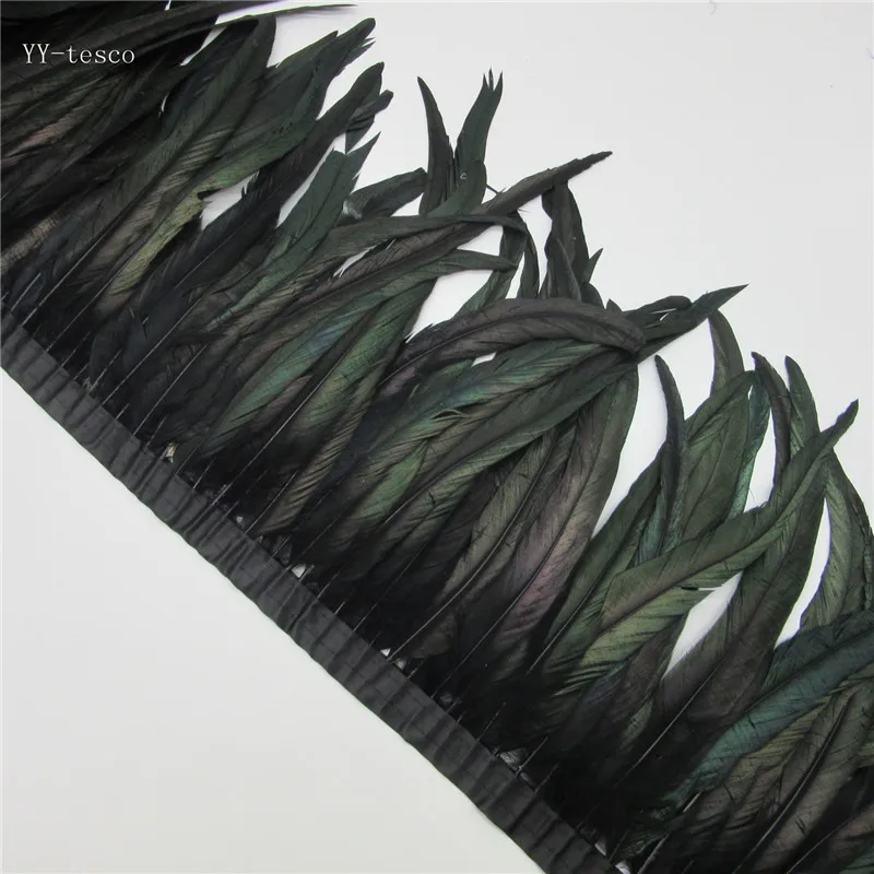 10 yards yellow Rooster Feathers Trim 35-40cm Chicken Feather Ribbon For Wedding Party Decoration DIY Clothes Accessories | Дом и сад