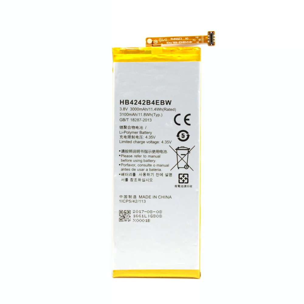 Сменный аккумулятор для Huawei Honor 6 H60 L01 L02 L11 L10 4X 7i OEM HB4242B4EBW 3000 мАч 3 8 в + Бесплатные