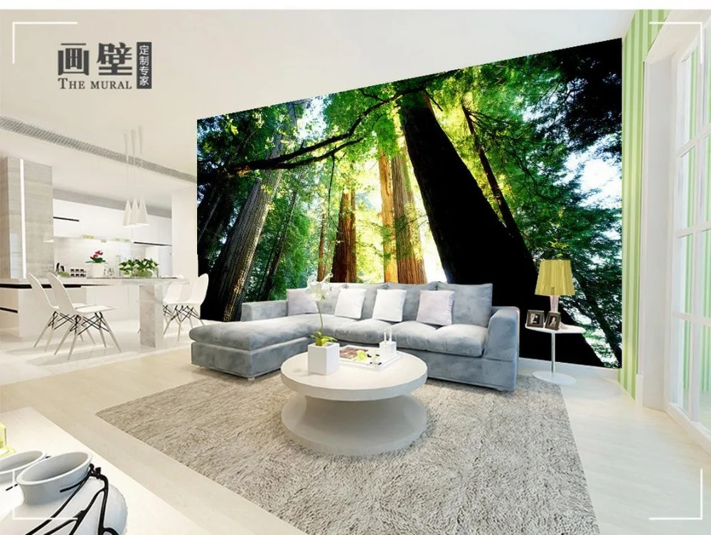 Обои 3d с изображением природных деревьев ландшафта современные обои для
