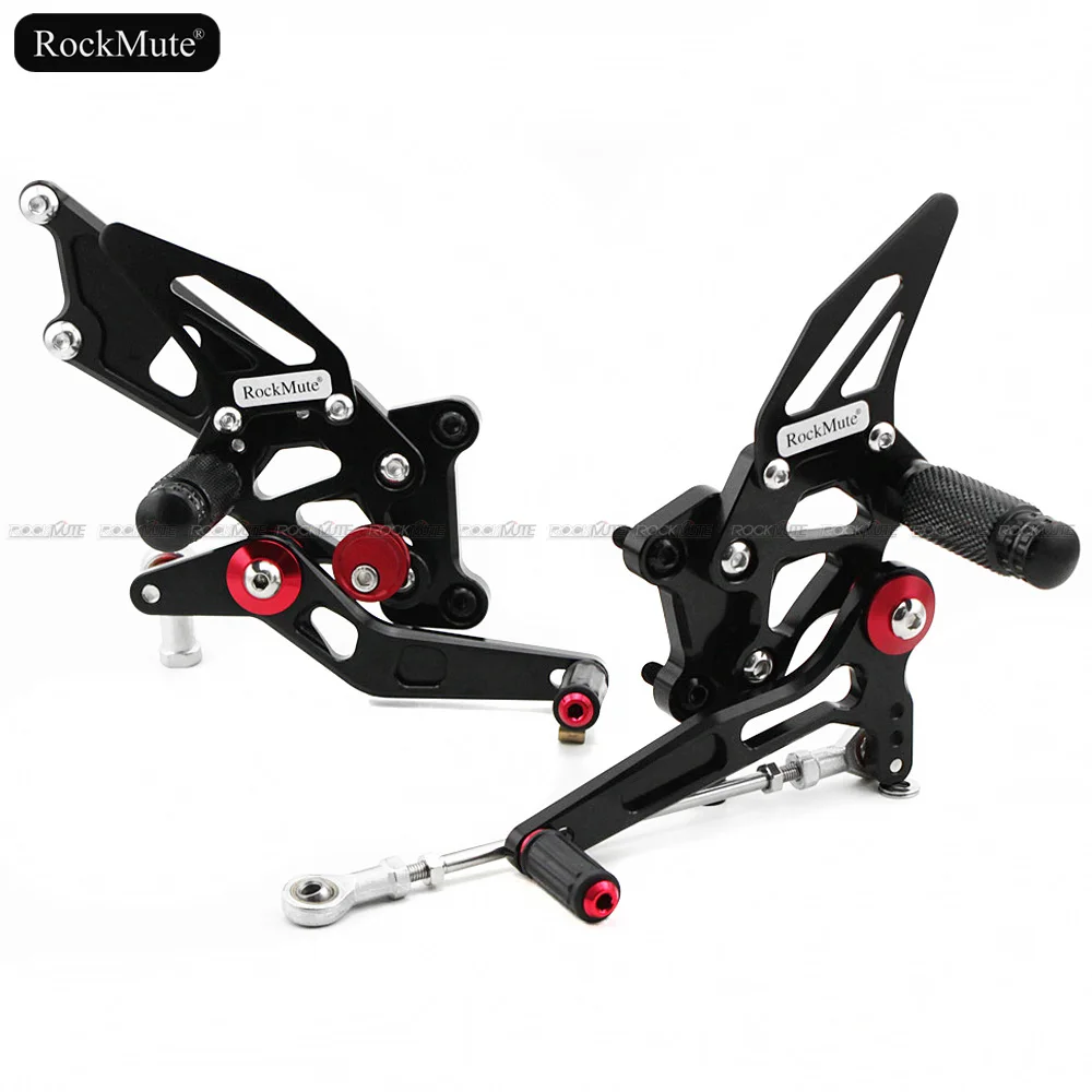 Black and Red Мотоциклетные задние комплекты для Kawasaki Ninja 250R/EX250 2008-2012 ЧПУ Регулируемая подножка рычаг переключения тормоза педаль подножки задний комплект - Цвет: Black and Red