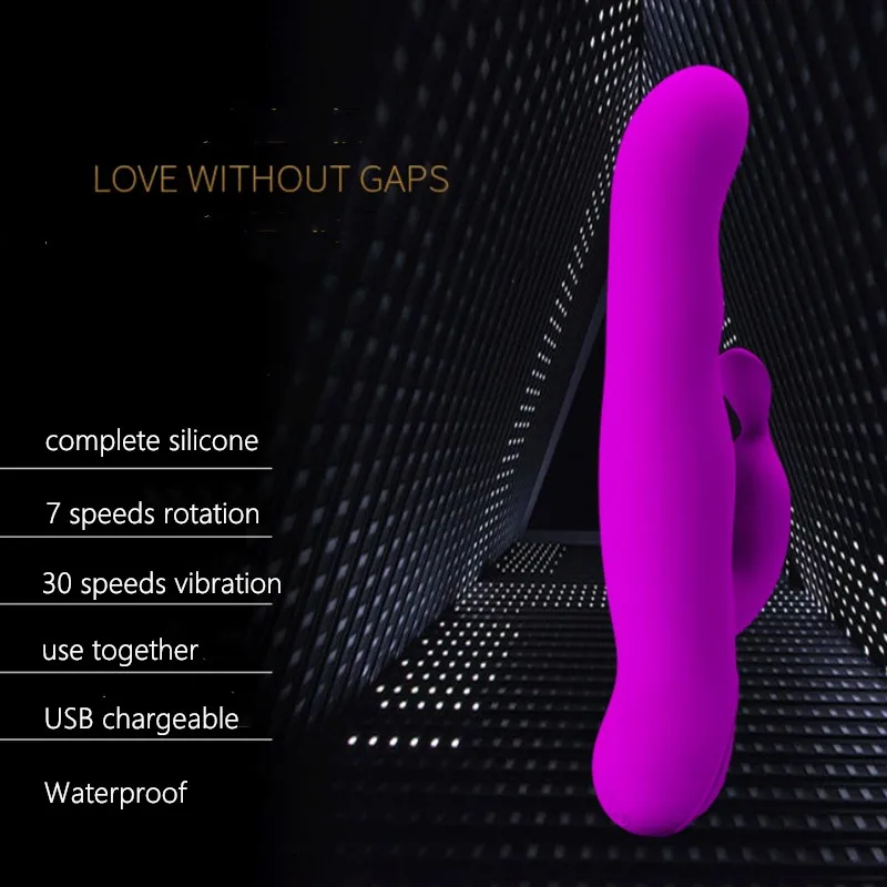 30 Speeds 7 Rotation USB Rechargeable Waterproof G Spot Vibrator Female Masturbation Wand Massager Adult Sex Toys for Women | Красота и