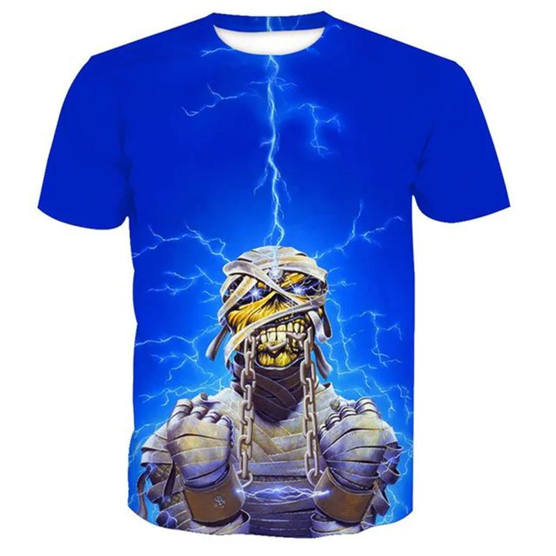 SOSHIRL 3D футболка с черепом Мужская коротким рукавом модная Harajuku летняя популярная