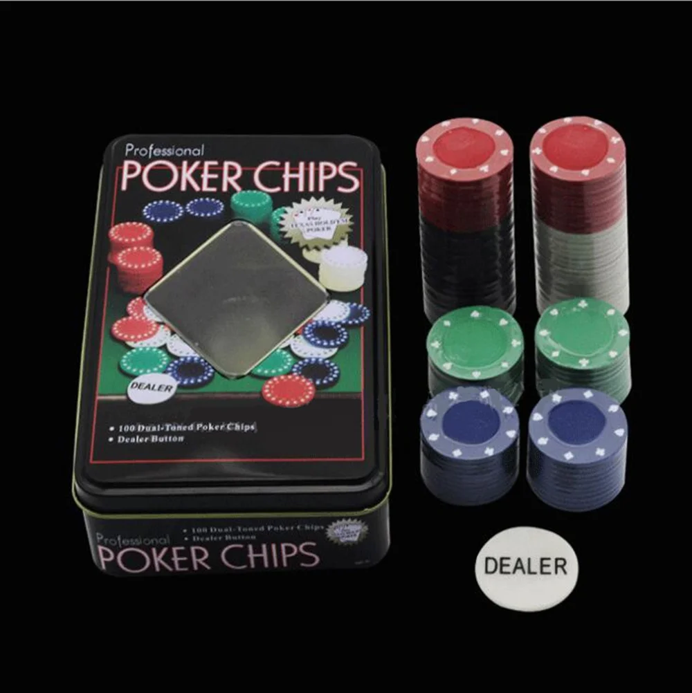 Коробка 100 фишек баккара торг набор для покера блэкджек с подарками|baccarat chips|poker