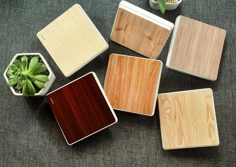 Новый стиль деревянный цветной настенный выключатель с одним управлением два