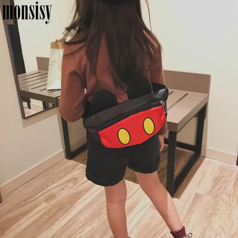 Monsisy 2019 детей поясная сумка Детская для девочек и мальчиков модные оксфорды Мышь
