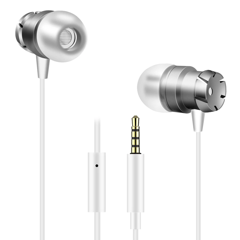 ALWUP металлические наушники вкладыши Turbo с проводом регулятор баса In Ear 3 5 мм