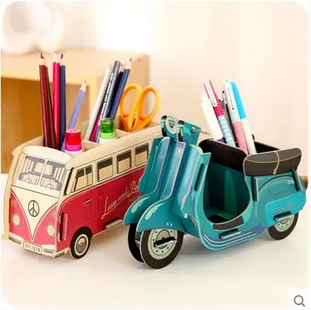 Творческий рабочего DIY пенал офисный стол канцелярские ручки для хранения | Дом и