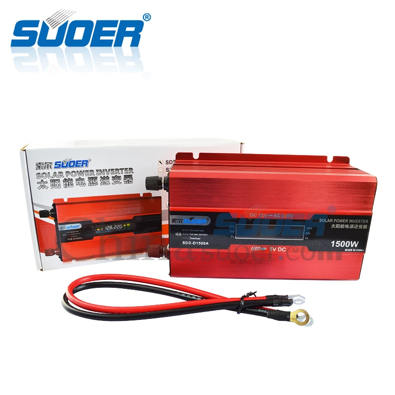 Suoer【 Modified Sine Wave Inverter 】 Car 1500W 12V 220V DC AC Power (SDB-D1500A) | Обустройство дома
