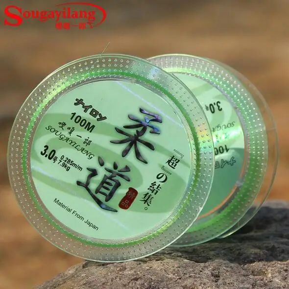 Новое прибытие светло-зеленый прозрачный нейлон лески японский импортное сырье