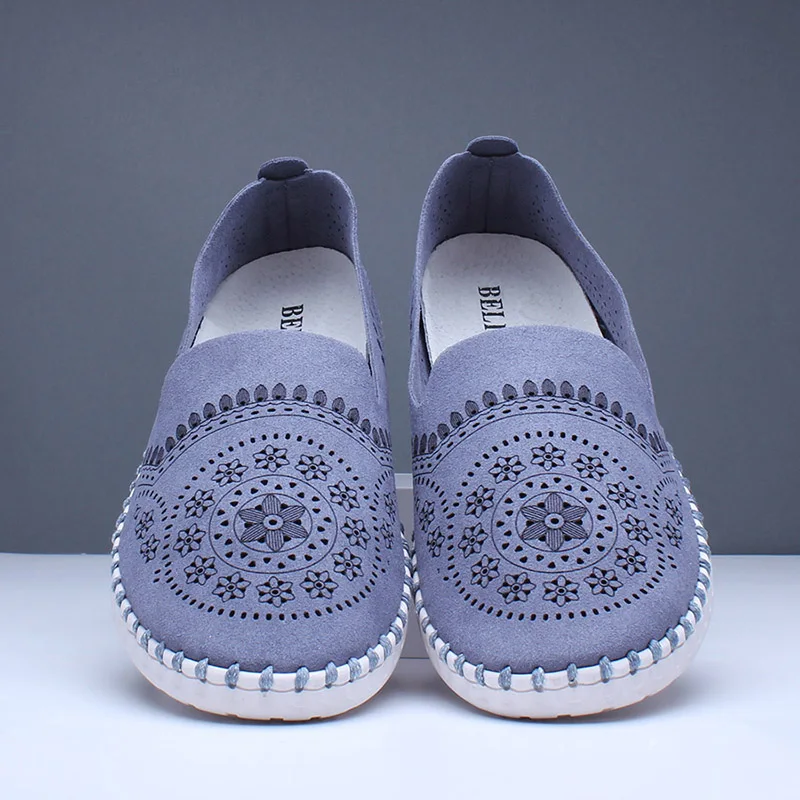 AIMEIGAO High Quality Comfortable Moccasins Women Shoes Vintage Flats Shoes Soft Leather Women Loafers Espadrilles Women Shoes