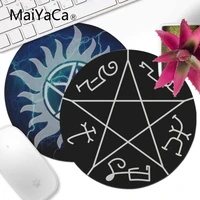maiyaca supernatural tv logo durable rubber mouse mat pad 200x200mm 220x220mm round mouse pad