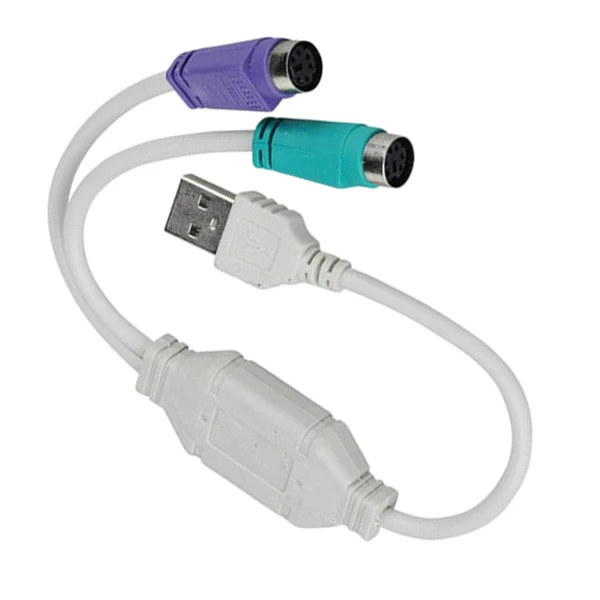 Конвертер адаптер кабель USB папа 2 PS2 Женский Клавиатура Мышь прочный Y сплиттер