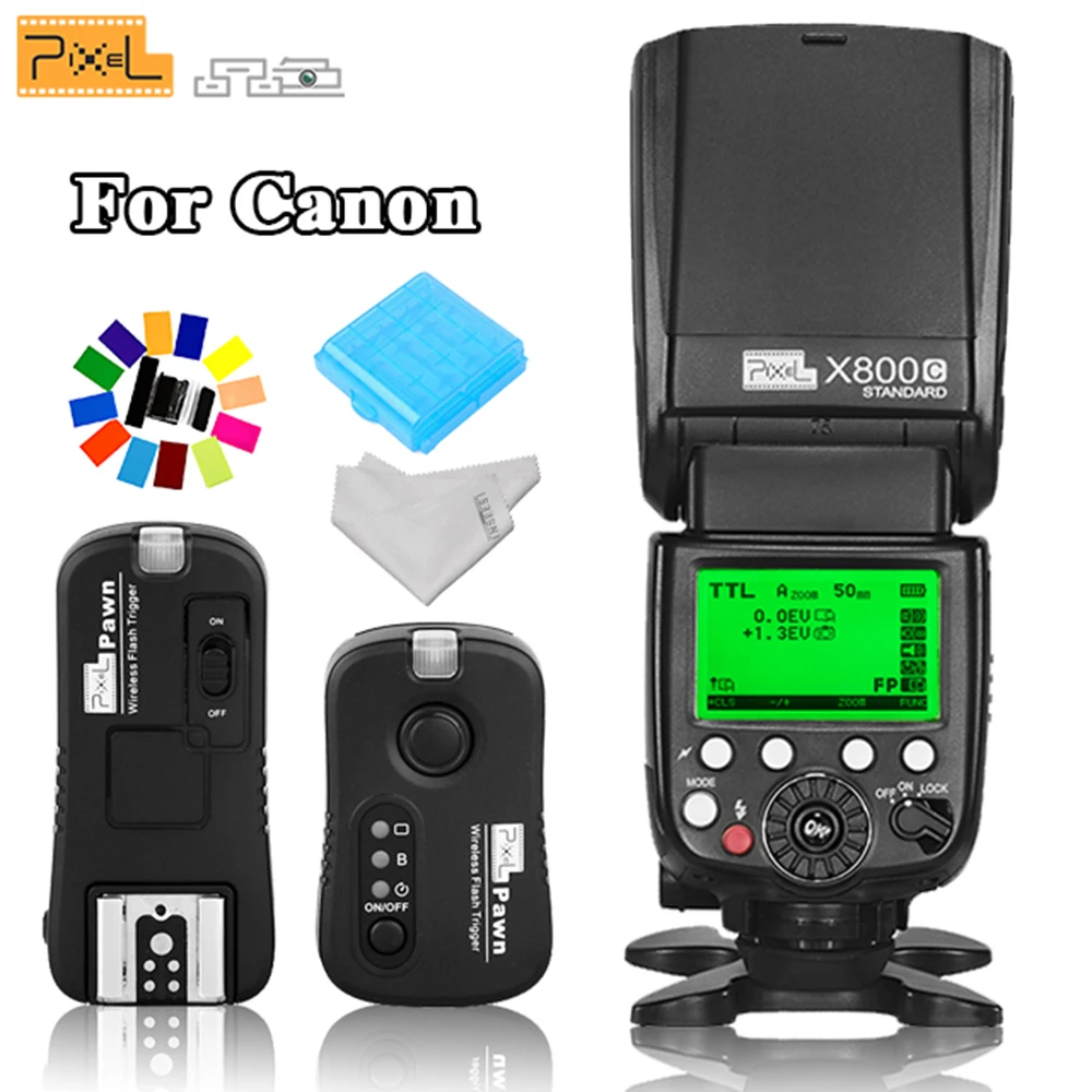 Pixel X800C Стандартный TTL HSS Беспроводная вспышка Speedlite & TF 361 беспроводной триггер для
