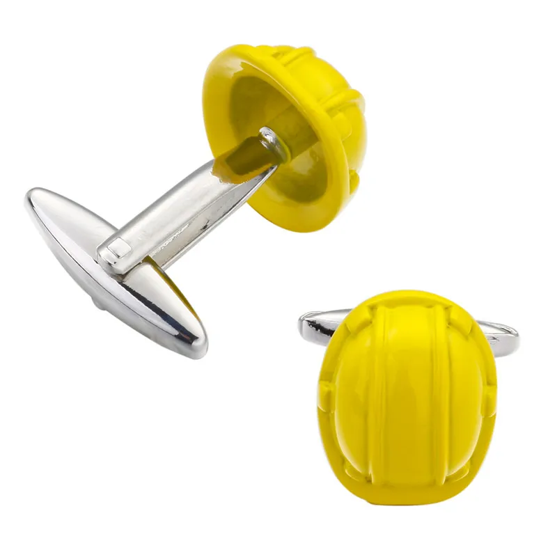 Высококачественные мужские рубашки запонки безопасный логотип желтого цвета |