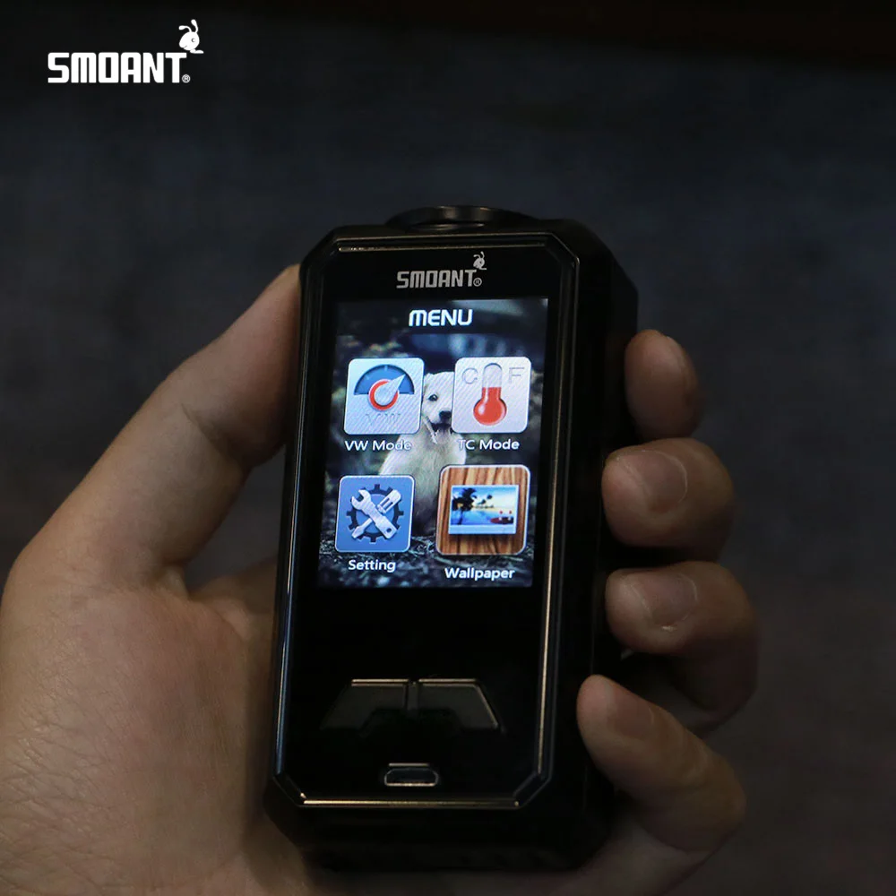 Оригинальный 225 Вт Smoant Charon мини бокс мод Vape Питание от двух аккумуляторов 18650