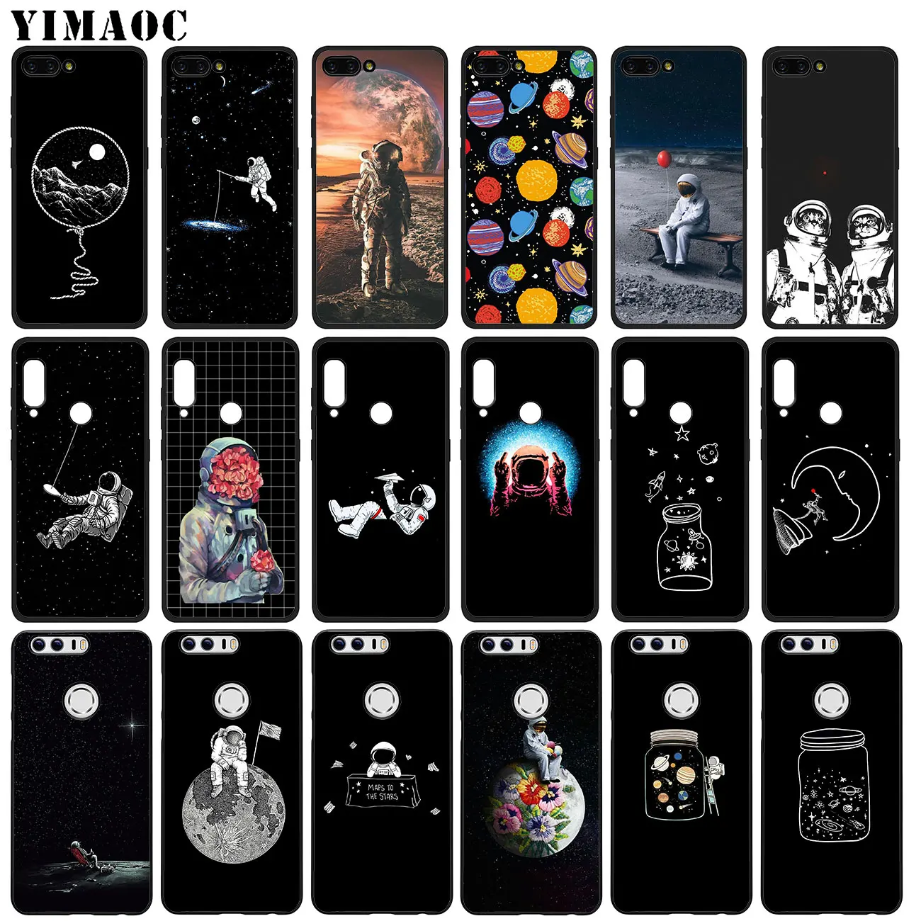 YIMAOC астронавт планета Космос Вселенная Луна мягкий чехол для Huawei Honor 20 Pro 8C 8X 8 9 9X 10